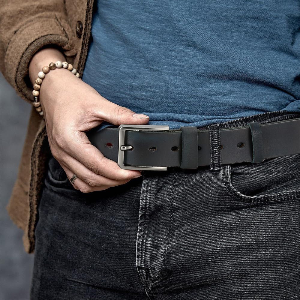 Amazon.com: DOOPAI Men's Genuine Leather Casual Belt - 1.5